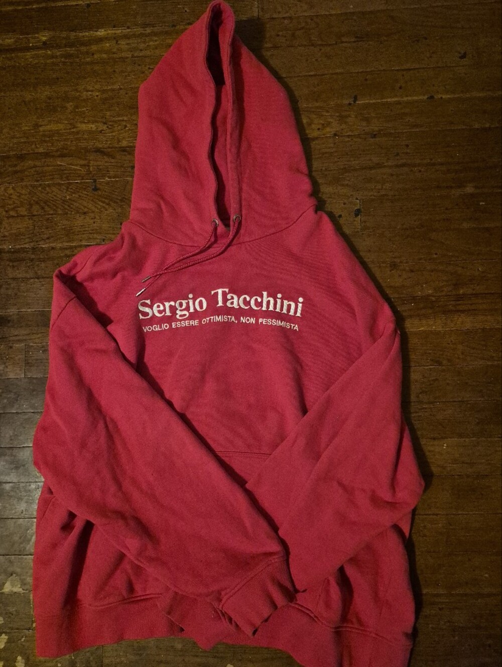 Sergio Tacchini Mens Sz 3XL Red Hoodie